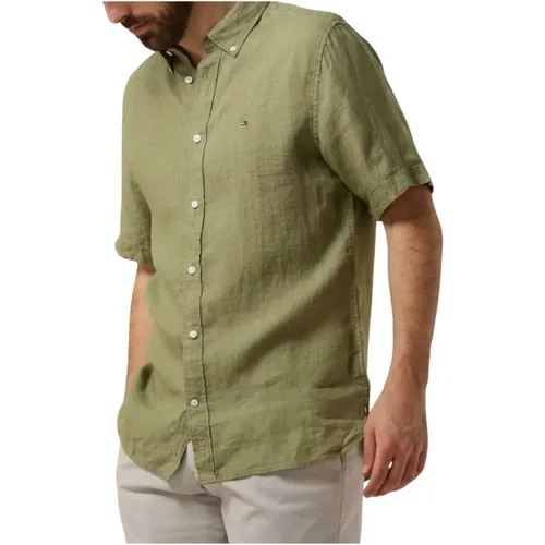Pigment Dyed Leinenhemd,Pigmentgefärbtes Leinen RF Hemd - Tommy Hilfiger - Modalova