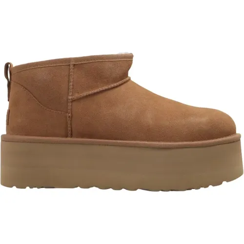 Klassische Ultra Mini Platform Schneestiefel , Damen, Größe: 41 EU - Ugg - Modalova