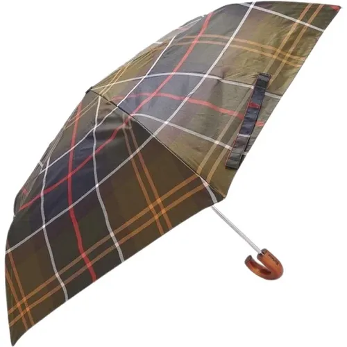 Foldable Tartan Umbrella , unisex, Sizes: ONE SIZE - Barbour - Modalova