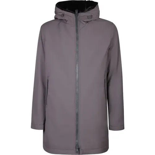 Grey Three-quarter Coat for Men , male, Sizes: 2XL, L, S, XL, 3XL, M - Herno - Modalova