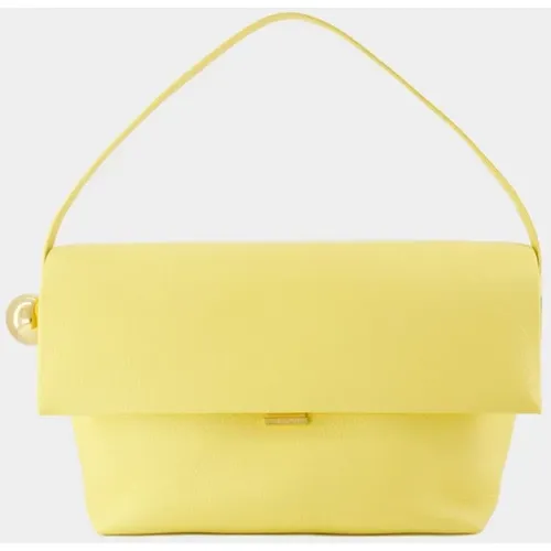 Gelbe Leder Tasche Doppelt Tragen - Jacquemus - Modalova