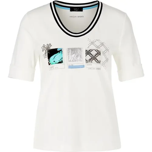 Geripptes Baumwoll-T-Shirt - Marc Cain - Modalova