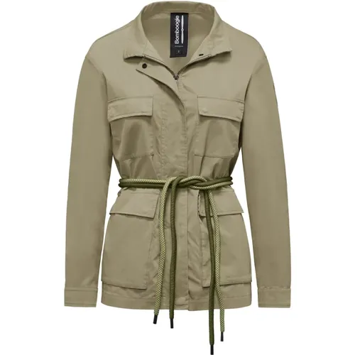 Unlined Field Jacket with Two-Tone Cord Belt , female, Sizes: L, XL, S, M - BomBoogie - Modalova