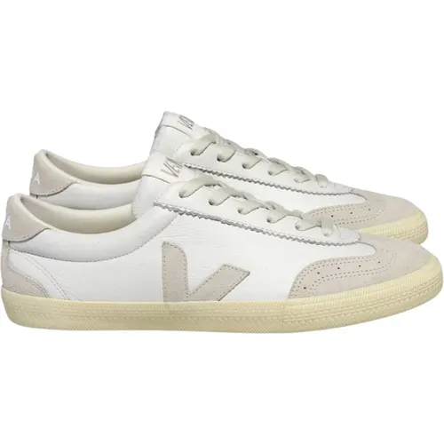 White Natural Leather Sneakers , male, Sizes: 7 UK, 9 UK, 8 UK, 11 UK, 10 UK - Veja - Modalova