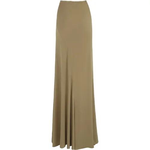 Asymmetric Silk Maxi Skirt , female, Sizes: M, L, XL, S - Cortana - Modalova