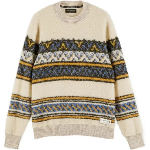 Bouclé Wool Sweater - Stay Warm and Stylish , male, Sizes: L, XL - Scotch & Soda - Modalova