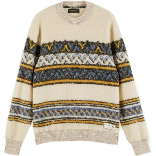 Bouclé Wool Sweater - Stay Warm and Stylish , male, Sizes: XL - Scotch & Soda - Modalova