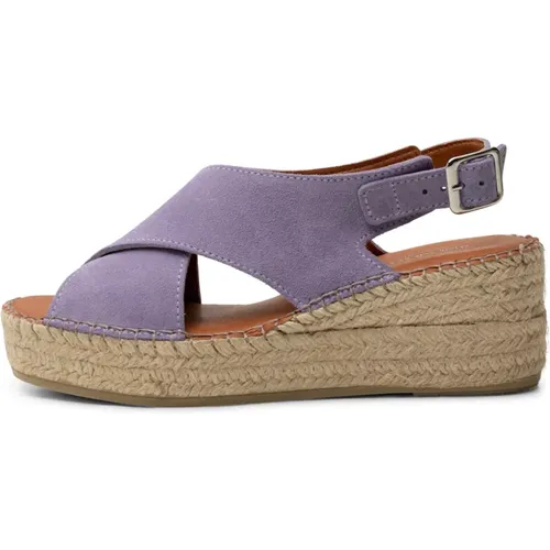 Mauve Wildleder Keilsandalen , Damen, Größe: 39 EU - Shoe the Bear - Modalova