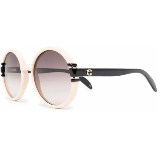 White Sunglasses with Original Case , female, Sizes: 58 MM - Gucci - Modalova