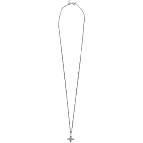 Mini Crest Necklace with Zircone , female, Sizes: ONE SIZE - Emanuele Bicocchi - Modalova