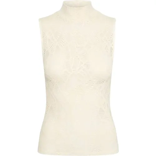 Lace Tank Top Bluser 10908305 Egret , female, Sizes: M, 2XS, XS - Gestuz - Modalova