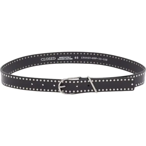 Studded Leather Belt , female, Sizes: XS, S - closed - Modalova