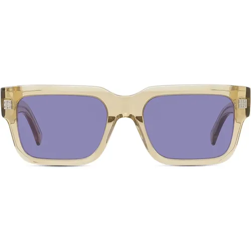 Transparente Creme Rechteckige Sonnenbrille , Herren, Größe: ONE Size - Givenchy - Modalova