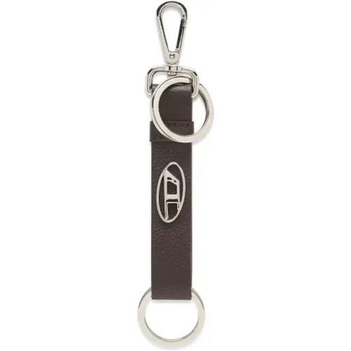 Schlüsselbund aus Leder mit Logo-Plakette , Herren, Größe: ONE Size - Diesel - Modalova