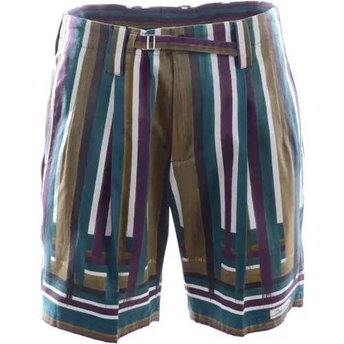Gestreifte Bermuda-Shorts für Herren , Herren, Größe: 3XL - Dolce & Gabbana - Modalova