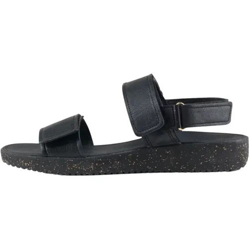 Karen Sandal Eco Leder Schwarz , Damen, Größe: 36 EU - Nature Footwear - Modalova