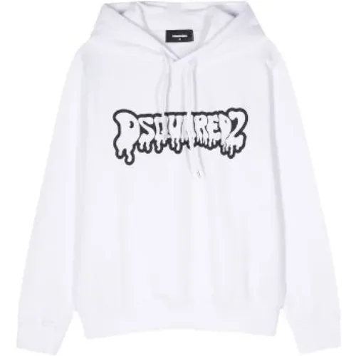 Klassischer BaumwollKapuzenpullover , Herren, Größe: L - Dsquared2 - Modalova