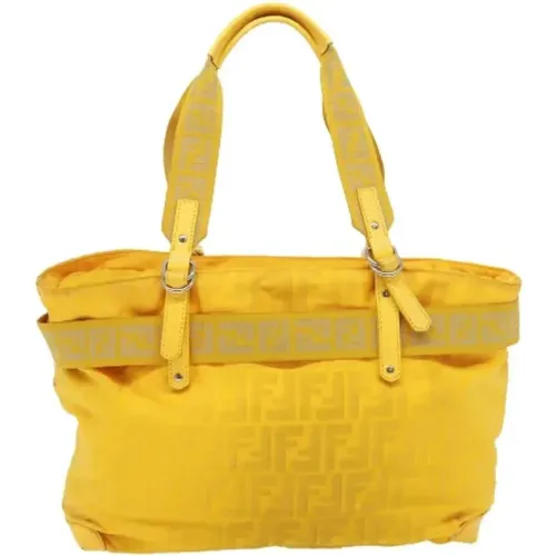 Gebrauchte Gelbe Leder Fendi Tasche - Fendi Vintage - Modalova