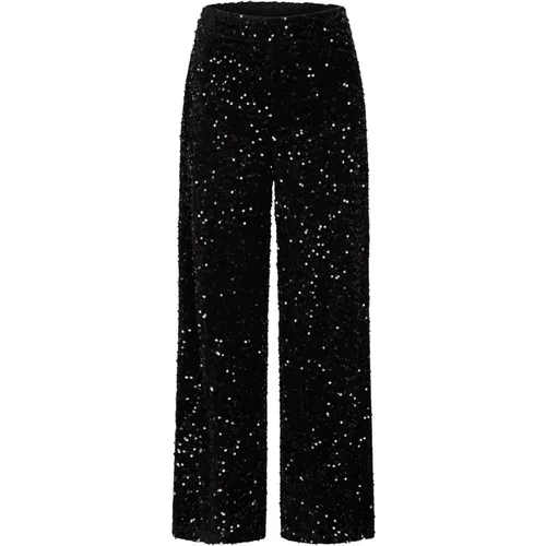 Elena Pants with Glittering Paillettes , female, Sizes: XL, L, M, XS, S - RUE de Femme - Modalova