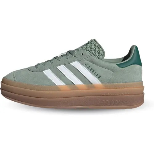 Mutiger Silbergrüner Retro-Sneaker , Herren, Größe: 36 EU - Adidas - Modalova