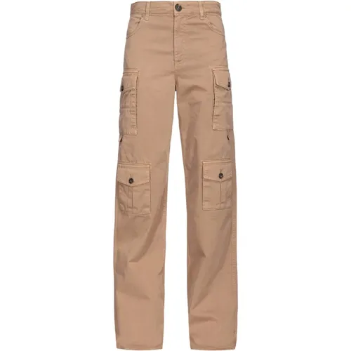 Gabardine cargo Trousers , female, Sizes: XS, 2XS, S - pinko - Modalova