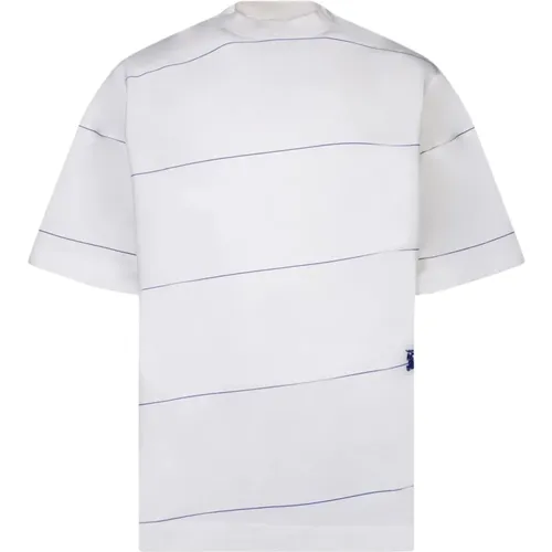 Striped Front Print Casual T-Shirt , male, Sizes: S - Burberry - Modalova