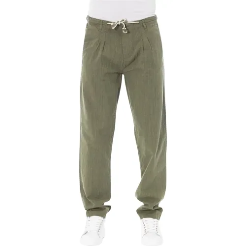 Chino Hose mit Knopf und Reißverschluss , Herren, Größe: XS - Baldinini - Modalova