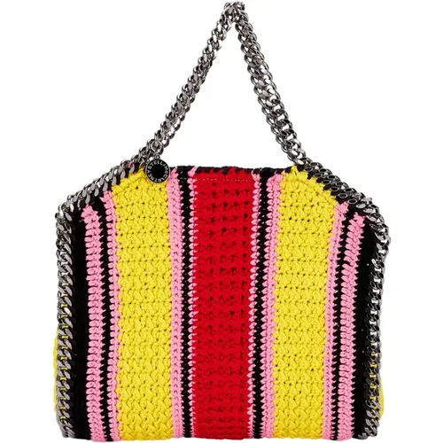 Rosa gewebte Raffia-Tote-Tasche - Stella Mccartney - Modalova