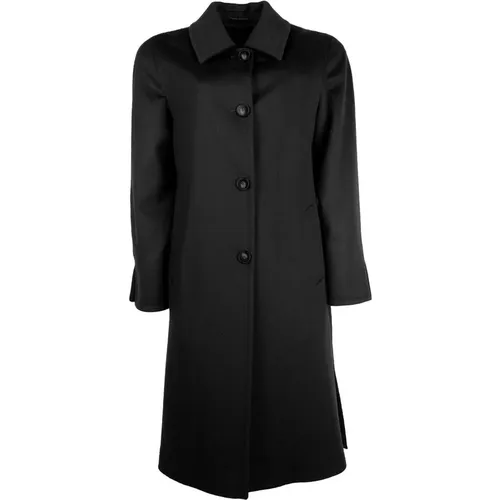 Elegant Wool Coat with Four Buttons , female, Sizes: L, M - Made in Italia - Modalova