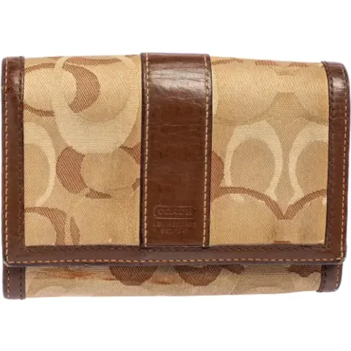 Pre-owned Canvas wallets , female, Sizes: ONE SIZE - Coach Pre-owned - Modalova