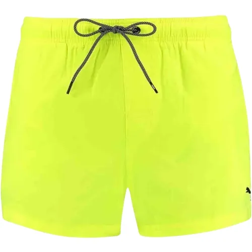 Gelber Fluoreszierender Bedruckter Beinschwimmanzug , Herren, Größe: L - Puma - Modalova