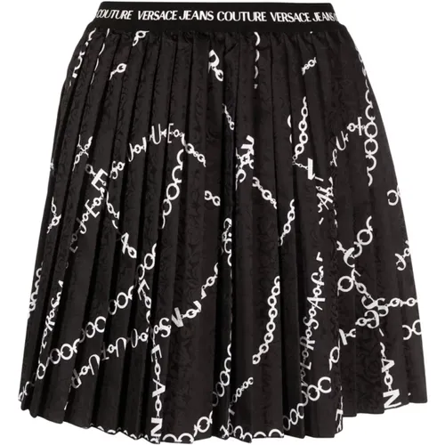 Schwarze Röcke für Frauen Aw23 , Damen, Größe: S - Versace Jeans Couture - Modalova