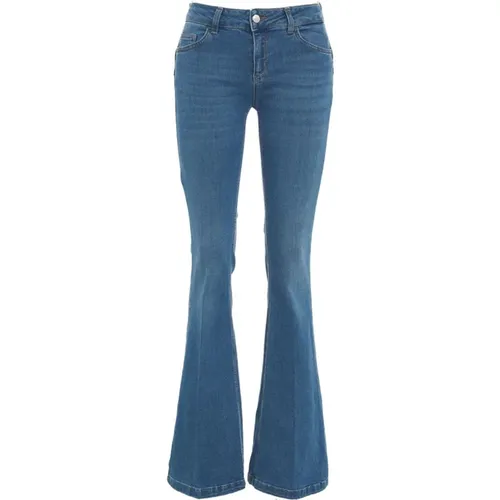 Denim Jeans mit Gürtelschlaufen - Liu Jo - Modalova