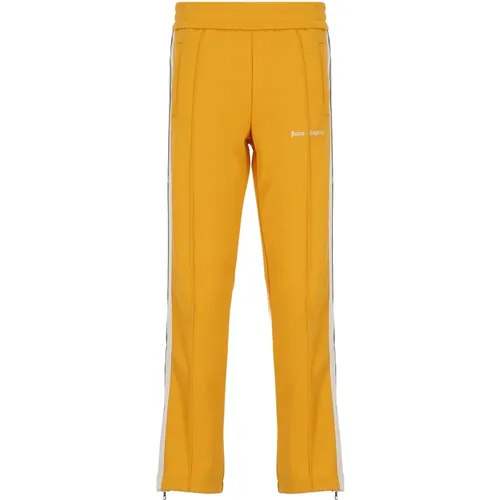 Orangefarbene Hose mit Seitendetails,Orangefarbene Hose mit Logo-Bändern - Palm Angels - Modalova