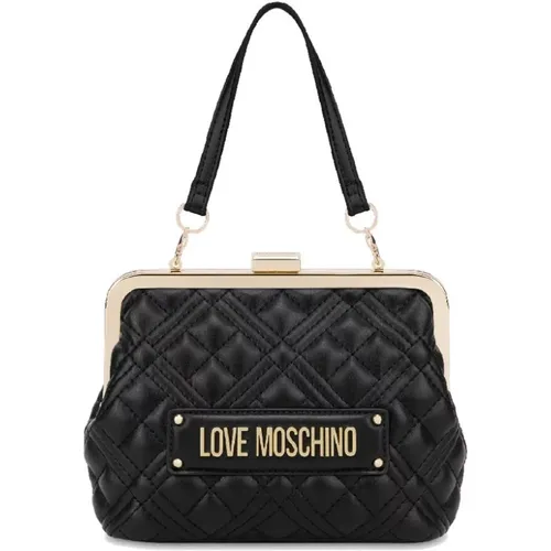 Gesteppte Mini-Handtasche mit Metall-Logo - Love Moschino - Modalova