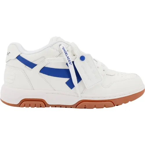 Off , Leather Sneakers with Zip Tie , male, Sizes: 6 UK, 12 UK, 5 UK, 11 UK, 4 UK, 7 UK - Off White - Modalova