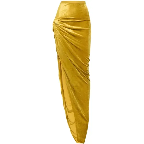 Edfu Acid Skirt Twist Style , female, Sizes: L, M, XS, S - Rick Owens - Modalova