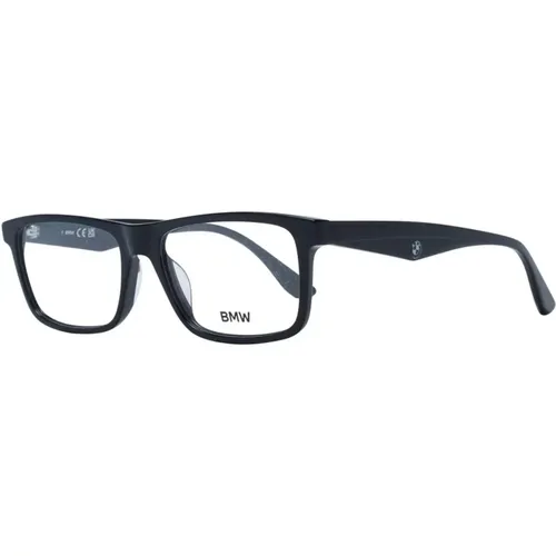 Schwarze Rechteckige Optische Brillen , Herren, Größe: ONE Size - BMW - Modalova