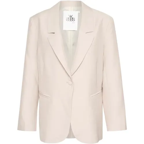 Klassischer Oversized Blazer Silver Cloud , Damen, Größe: L - Karen by Simonsen - Modalova