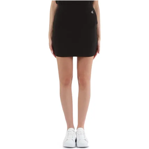 Embroidered Logo Sponge Skirt , female, Sizes: S, L, XS, XL, M - Calvin Klein Jeans - Modalova