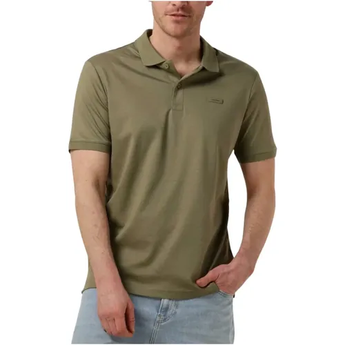 Glatte Slim Polo T-shirt aus Baumwolle,Herren Polo T-Shirts aus glatter Baumwolle,Glatte Baumwolle Slim Polo T-shirt - Calvin Klein - Modalova