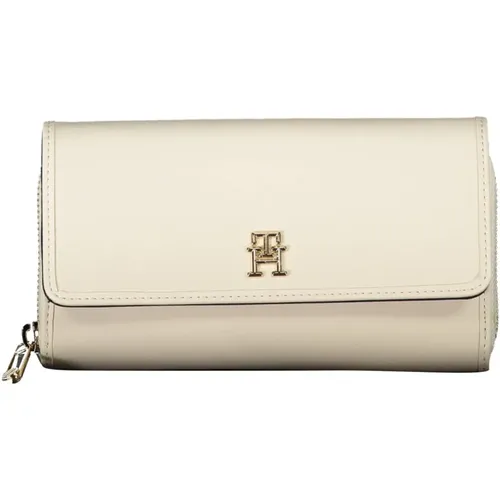 Women's Wallet White Contrast Zip Closure , female, Sizes: ONE SIZE - Tommy Hilfiger - Modalova