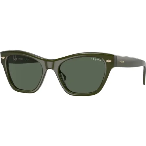 Grüne Sonnenbrille , Damen, Größe: 51 MM - Vogue - Modalova