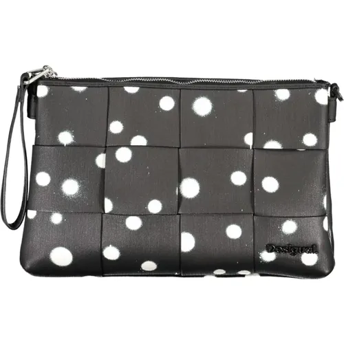 Schwarze Handtasche mit Polka Dots und Kettenriemen - Desigual - Modalova