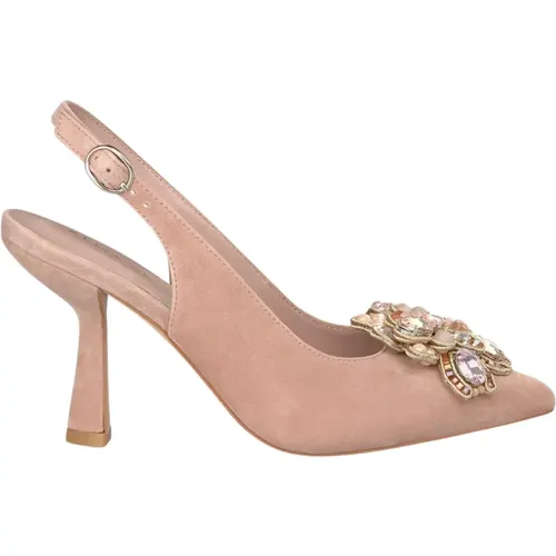 Flower Heel Shoe , female, Sizes: 4 UK, 9 UK, 5 UK, 8 UK, 7 UK, 3 UK, 6 UK - Alma en Pena - Modalova