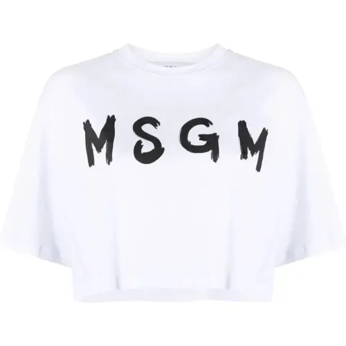 T-Shirts , female, Sizes: L, M - Msgm - Modalova