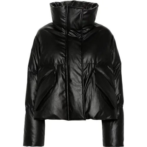 Padded Funnel Neck Coat , female, Sizes: M - MM6 Maison Margiela - Modalova