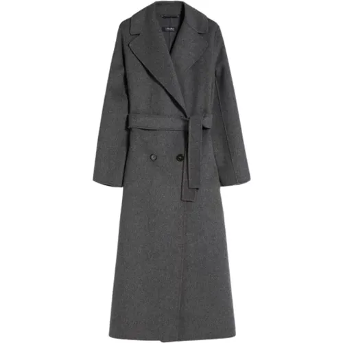 Double-breasted Wool Coat with Wide Lapel Collar , female, Sizes: XS - Max Mara - Modalova