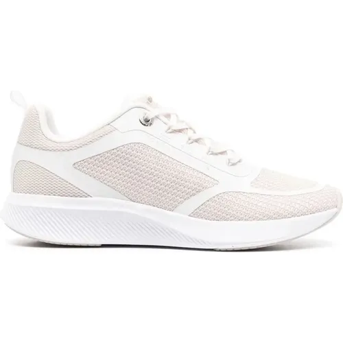 Weiße Polyester-Sneakers für Frauen , Damen, Größe: 40 EU - Tommy Hilfiger - Modalova