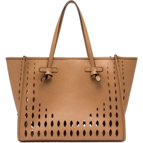 Resin-Coated Tekla Bag with Leather Profiles , female, Sizes: ONE SIZE - Gianni Chiarini - Modalova